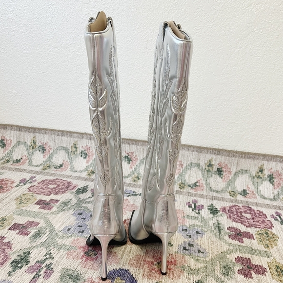 New Steve Madden Kinzee Pointed Toe Cowboy Boots - Picture 8 of 12